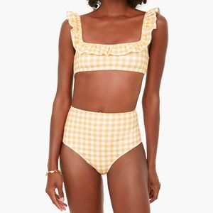 Ephemera Marigold Gingham High Waisted Bottom & Flounced Top Size XS
